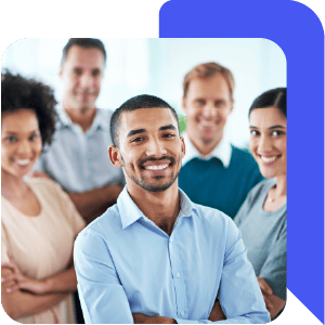 Smiling team graphic